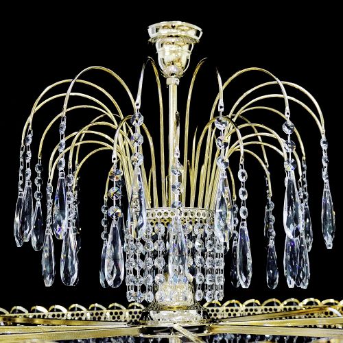 Люстра Хрустальный Каскад №12 Королевский в Санкт-Петербурге Гусь Хрустальный