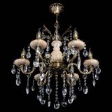 Люстра бронзовая Алфея №6 с камнем шар в Санкт-Петербурге