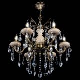 Люстра бронзовая Алфея №6 с камнем шар в Санкт-Петербурге