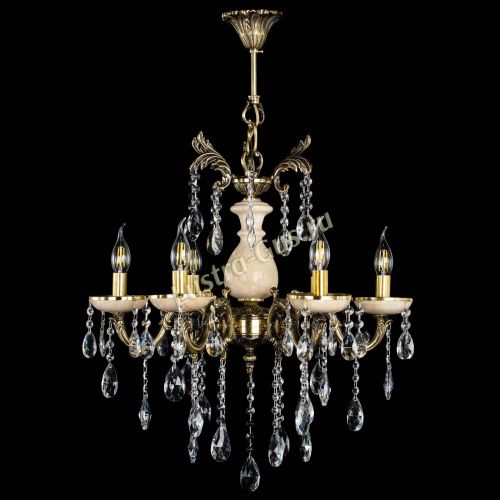 Люстра бронзовая Алфея №6 с камнем шар в Санкт-Петербурге Гусь Хрустальный