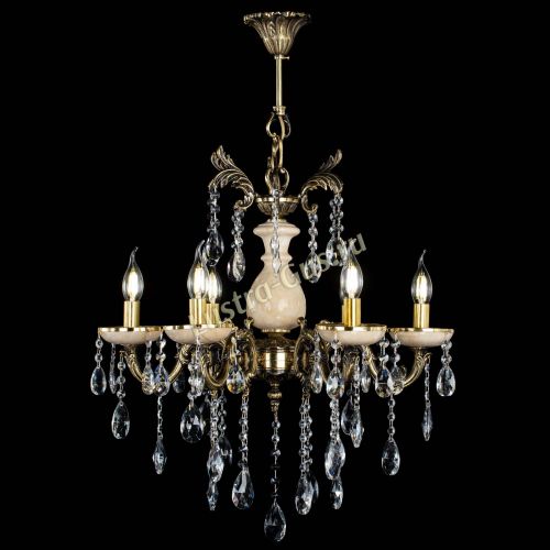 Люстра Алфея №6 с камнем журавлик в Санкт-Петербурге Гусь Хрустальный