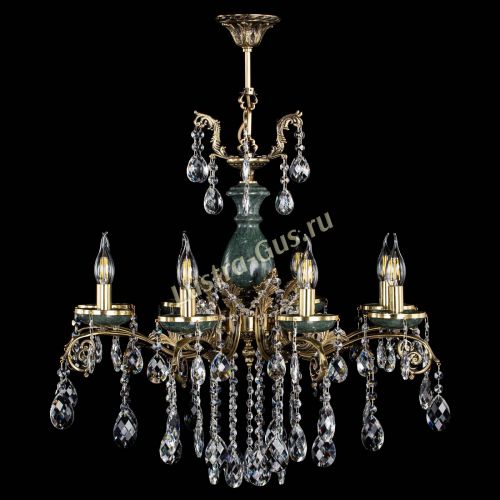Люстра бронзовая Алфея Малахит №8 баден в Санкт-Петербурге Гусь Хрустальный