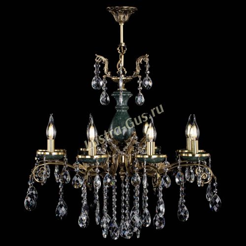 Люстра бронзовая Алфея Малахит №8 баден в Санкт-Петербурге Гусь Хрустальный
