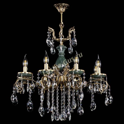 Люстра бронзовая Алфея Малахит №8 баден в Санкт-Петербурге Гусь Хрустальный