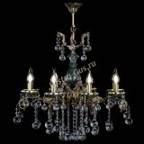 Люстра бронзовая Алфея Малахит №8 шар в Санкт-Петербурге