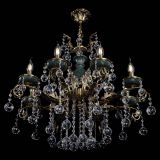 Люстра бронзовая Алфея Малахит №8 шар в Санкт-Петербурге