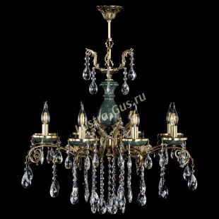 Бронзовая люстра Люстра бронзовая Алфея Малахит №8 журавлик