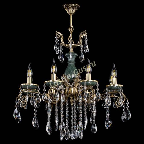 Люстра бронзовая Алфея Малахит №8 журавлик в Санкт-Петербурге Гусь Хрустальный