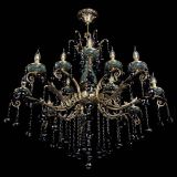 Люстра бронзовая Алфея Малахит №12 шар черная в Санкт-Петербурге