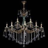 Люстра бронзовая Алфея Малахит №12 шар в Санкт-Петербурге