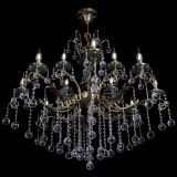 Люстра бронзовая Алфея Малахит №12 шар в Санкт-Петербурге