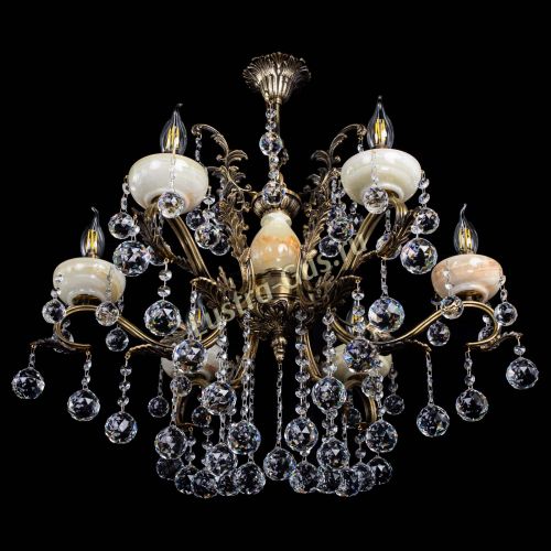 Люстра бронзовая Алфея Оникс №6/2 шар в Санкт-Петербурге Гусь Хрустальный