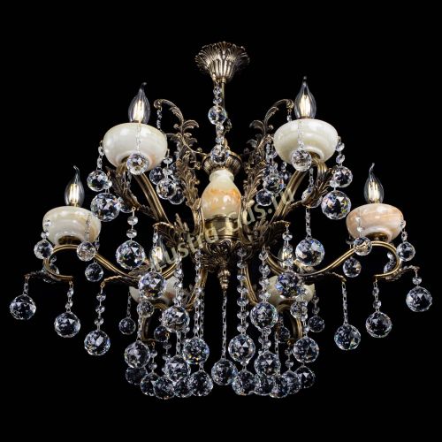 Люстра бронзовая Алфея Оникс №6/2 шар в Санкт-Петербурге Гусь Хрустальный