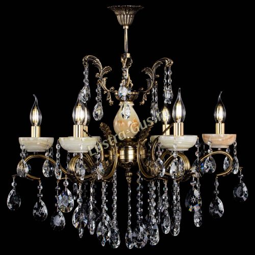 Люстра бронзовая Алфея Оникс №6/2 звездочка в Санкт-Петербурге Гусь Хрустальный