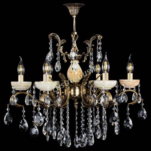 Люстра бронзовая Алфея Оникс №6/2 звездочка в Санкт-Петербурге Гусь Хрустальный