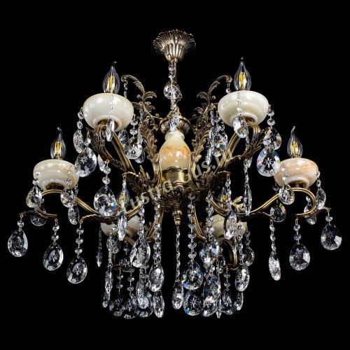 Люстра бронзовая Алфея Оникс №6/2 звездочка в Санкт-Петербурге Гусь Хрустальный