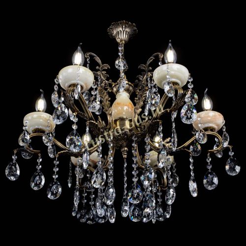 Люстра бронзовая Алфея Оникс №6/2 звездочка в Санкт-Петербурге Гусь Хрустальный