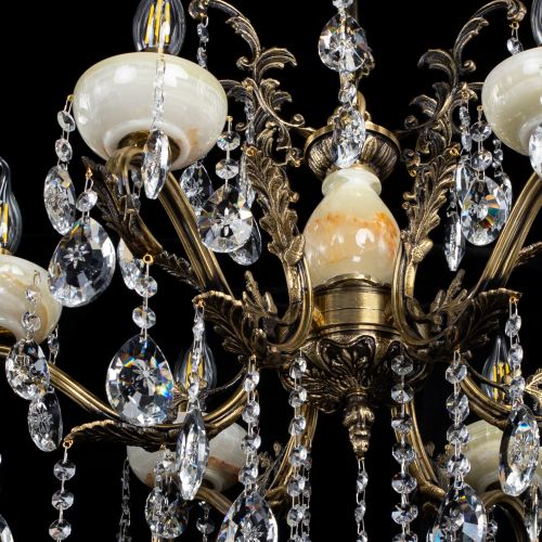 Люстра бронзовая Алфея Оникс №6/2 звездочка в Санкт-Петербурге Гусь Хрустальный