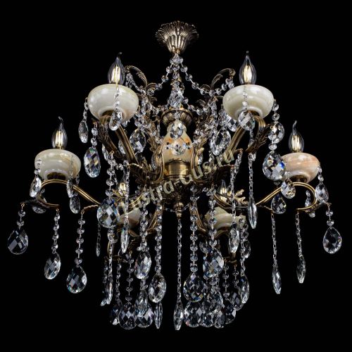 Люстра бронзовая Алфея Оникс №6 баден в Санкт-Петербурге Гусь Хрустальный