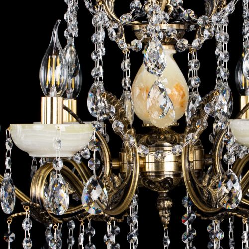 Люстра бронзовая Алфея Оникс №6 баден в Санкт-Петербурге Гусь Хрустальный