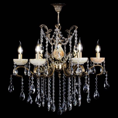 Люстра бронзовая Алфея Оникс №6 шар в Санкт-Петербурге Гусь Хрустальный