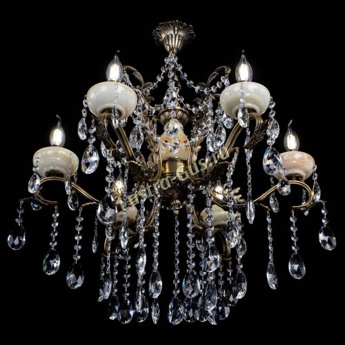 Люстра бронзовая Алфея Оникс №6 шар в Санкт-Петербурге Гусь Хрустальный