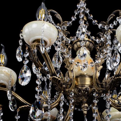 Люстра бронзовая Алфея Оникс №6 шар в Санкт-Петербурге Гусь Хрустальный