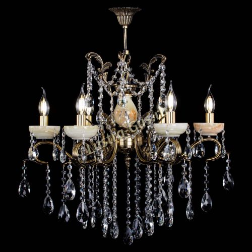 Люстра бронзовая Алфея Оникс №6 журавлик в Санкт-Петербурге Гусь Хрустальный