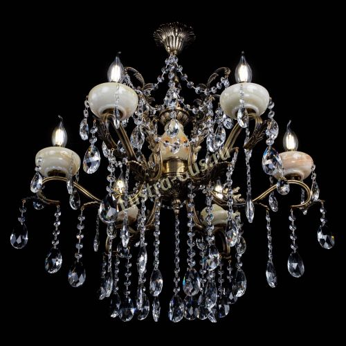 Люстра бронзовая Алфея Оникс №6 журавлик в Санкт-Петербурге Гусь Хрустальный