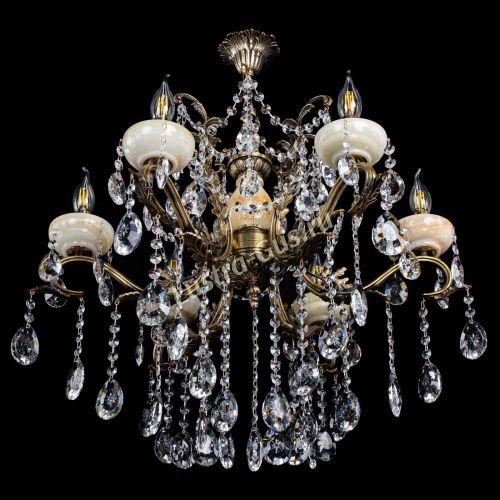 Люстра бронзовая Алфея Оникс №6 звездочка в Санкт-Петербурге Гусь Хрустальный