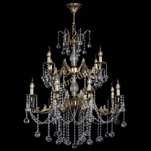 Люстра бронзовая Кассандра Алфея №12 шар в Санкт-Петербурге Гусь Хрустальный