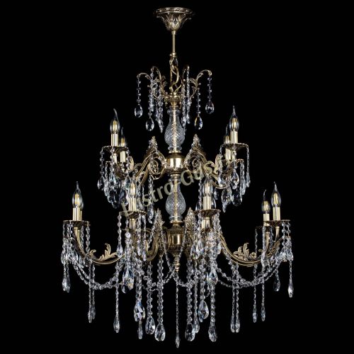 Люстра бронзовая Кассандра Алфея №12 журавлик в Санкт-Петербурге Гусь Хрустальный