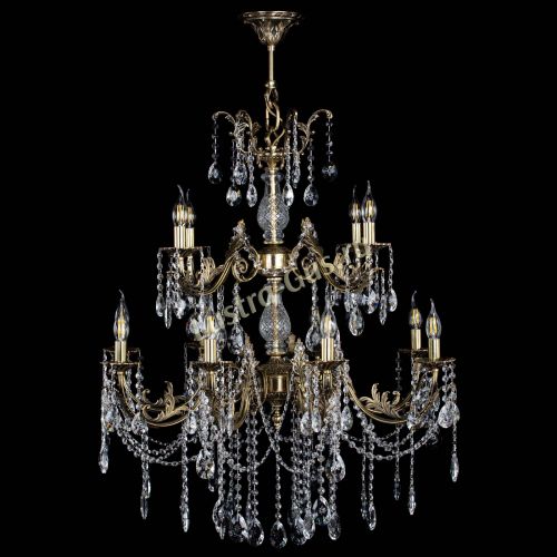 Люстра бронзовая Кассандра Алфея №12 звездочка в Санкт-Петербурге Гусь Хрустальный