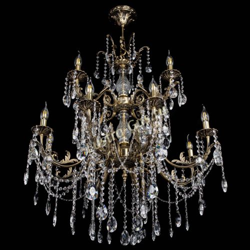 Люстра бронзовая Кассандра Алфея №12 звездочка в Санкт-Петербурге Гусь Хрустальный