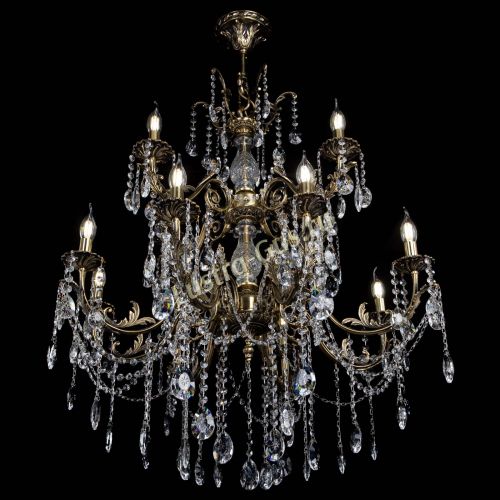 Люстра бронзовая Кассандра Алфея №12 звездочка в Санкт-Петербурге Гусь Хрустальный