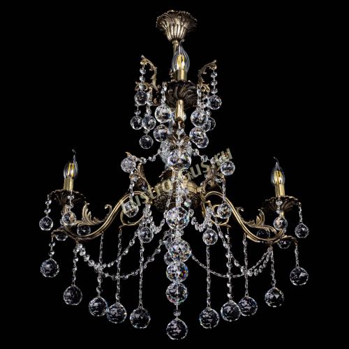 Люстра бронзовая Кассандра Алфея №3/1 шар в Санкт-Петербурге Гусь Хрустальный