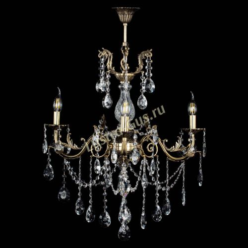 Люстра бронзовая Кассандра Алфея №3/1 звездочка в Санкт-Петербурге Гусь Хрустальный