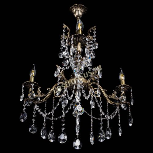 Люстра бронзовая Кассандра Алфея №3/1 звездочка в Санкт-Петербурге Гусь Хрустальный