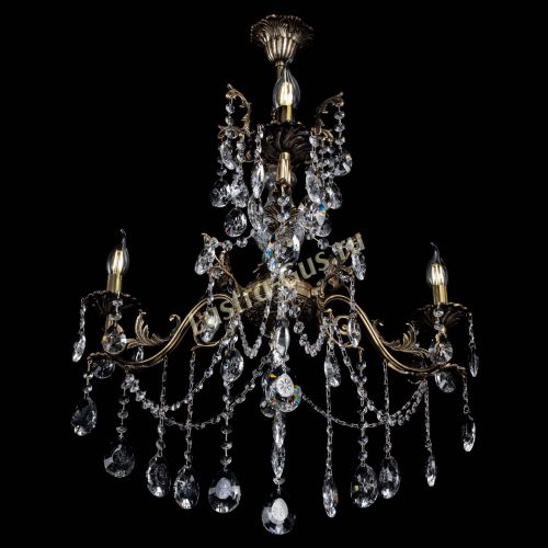 Люстра бронзовая Кассандра Алфея №3/1 звездочка в Санкт-Петербурге Гусь Хрустальный