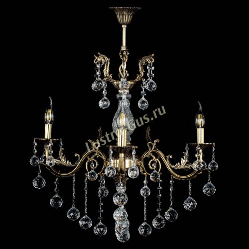 Люстра бронзовая Кассандра Алфея №3/2 шар в Санкт-Петербурге Гусь Хрустальный