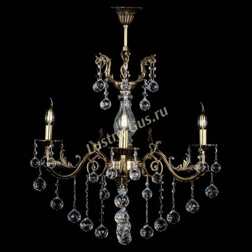 Люстра бронзовая Кассандра Алфея №3/2 шар в Санкт-Петербурге Гусь Хрустальный