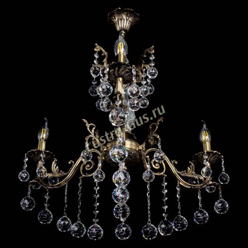 Люстра бронзовая Кассандра Алфея №3/2 шар в Санкт-Петербурге Гусь Хрустальный