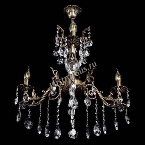 Люстра бронзовая Кассандра Алфея №3/2 звездочка в Санкт-Петербурге Гусь Хрустальный