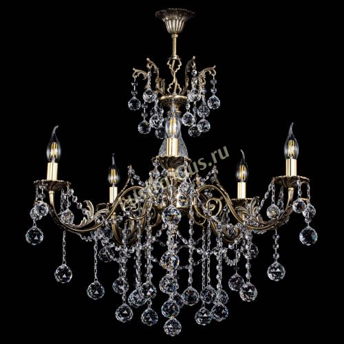 Люстра бронзовая Кассандра Алфея №5/1 шар в Санкт-Петербурге Гусь Хрустальный