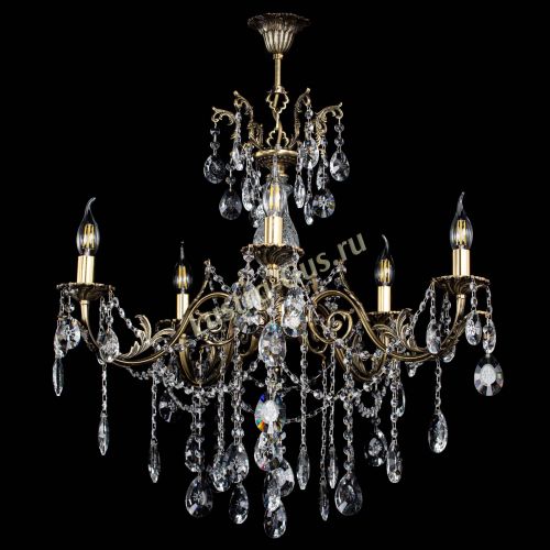 Люстра бронзовая Кассандра Алфея №5/1 звездочка в Санкт-Петербурге Гусь Хрустальный