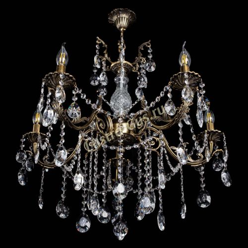 Люстра бронзовая Кассандра Алфея №5/1 звездочка в Санкт-Петербурге Гусь Хрустальный