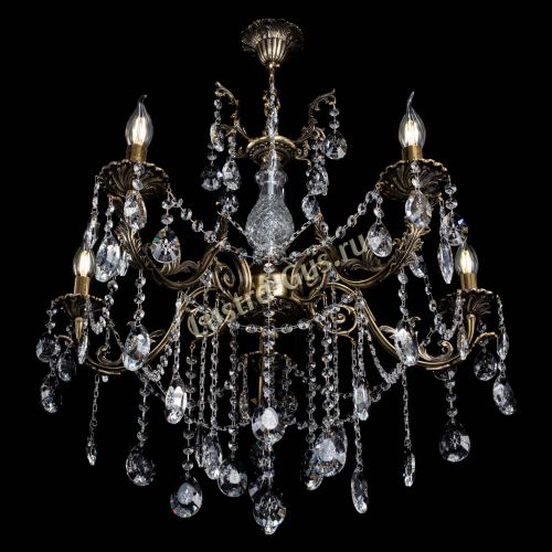 Люстра бронзовая Кассандра Алфея №5/1 звездочка в Санкт-Петербурге Гусь Хрустальный