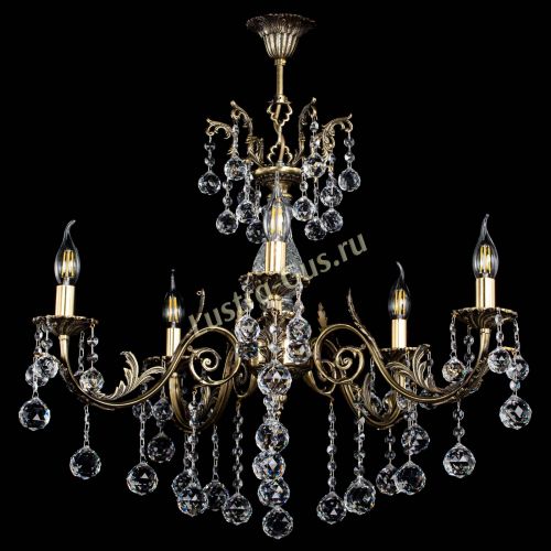 Люстра бронзовая Кассандра Алфея №5/2 шар в Санкт-Петербурге Гусь Хрустальный