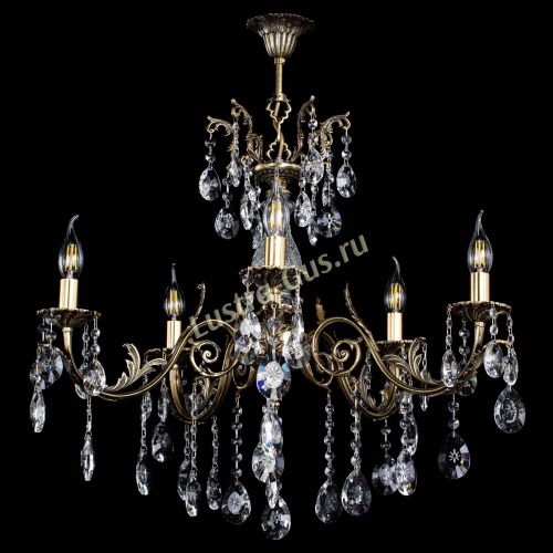 Люстра бронзовая Кассандра Алфея №5/2 звездочка в Санкт-Петербурге Гусь Хрустальный
