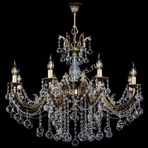 Люстра бронзовая Кассандра Алфея №8/1 шар в Санкт-Петербурге Гусь Хрустальный